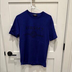 Versace Blue Short Sleeve Tees